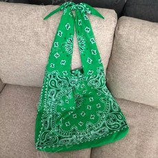페이즐리 반다나 데일리 에코백