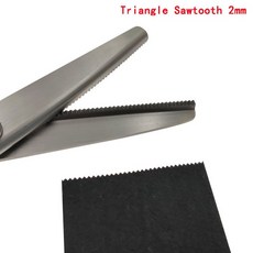 탄소 강철 블레이드 재단사 절단 가위 PVC 손잡이 바느질 슬라이스 23.5 CM 지그재그 드레스 수제 패브릭, [10] 2MM Triangular Tooth, 10 2MM Triangular Tooth, 1개
