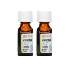 Aura Cacia 아우라 카시아 pure essential oil 퓨어 에센셜오일 헬리크리섬 0.5oz(15ml) 2팩, 1개