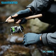 낚시장갑 글러브 낚시 겨울 바다 피싱 루어 피싱글러브 핑거 미끄럼방지, GL-006V 블루 그레이 L