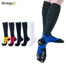 애슬리트 라운드 프로V2 IF37 발목 압박 테이핑 골프 양말, 23-25Cm, 블랙