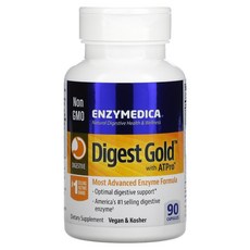 Enzymedica Digest Gold ATPro 함유 캡슐 90정, 1개