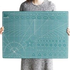 PVC 커팅 매트 베이스 플레이트 A2 그린 블랙 코어 페이퍼 아트 조각 커터 백킹 60x45cm, 1개