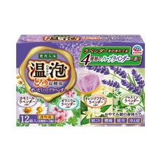 탄산발포 온포 시트러스유자 12개 일본입욕제 탄산입욕제 바스로망, 4-온포라벤더