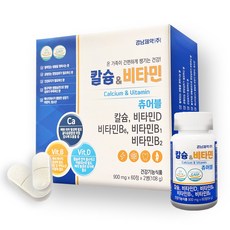 경남제약 칼슘 비타민D 영양제 [4개월분] 비타민B6 B1 B2함유, 2통, 60정