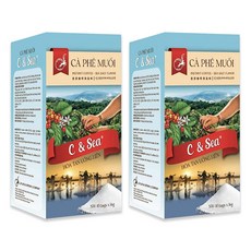 베트남 C&SEA 씨앤씨 소금커피 카푸치노 믹스 커피, 2박스, 10개입, 160g