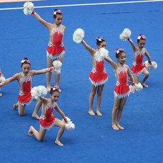 치어리딩 키즈 리듬체조 에어로빅 댄스 공연 경기 대회 무대 의상 어린이응원복