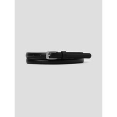 에잇세컨즈 8SECONDS 리얼레더 15mm 에센셜 사각 버클 벨트 블랙 19478OWY15