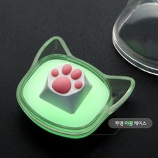 조모 고양이 키캡 아티산 포인트 기계식 키보드, 화이트키캡 + 핑크젤리