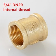 배관 황동 볼 밸브 3/4 quotDN20 BSP 암나사 티 팔꿈치 버트 조인트 어댑터 커플러 피팅 파이프, [04] I type Internal, 1개