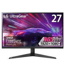 LG 게이밍 모니터 UltraGear 27GQ50F-B 27인치풀 HDVA165Hz1ms MBRHDRFreeSync PremiumHDMI×2 DisplayPort×1