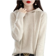 여성 가을겨울 니트 후드 골지 긴팔 캐주얼 데일리 스웨터 Women's knitwear