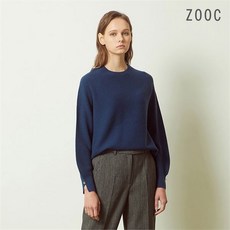 주크 소매 버튼 포인트 홀가먼트 니트 Z204KSK206 BL