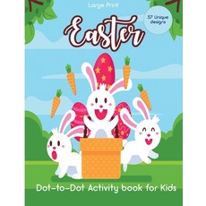 Easter Dot-to-Dot Activity Book for Kids: 57 Unique Design - Large Print Paperback, Booksizonia, English, 9780522977912