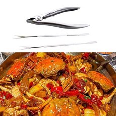 해물 도구 세트 조개 게 다리 껍데기 포크 게 먹는 도구 게 크래커 3 개, 1개