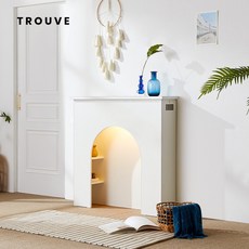 땡큐 블루투스 LED조명 인테리어 벽난로 콘솔, 화이트(조명+블루투스)