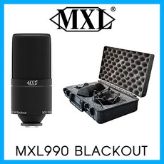 (웰사운드+오늘출발) MXL 990 BLACKOUT 콘덴서 마이크 MXL990 블랙 아웃 한정판 에디션 엠엑스엘 마이크