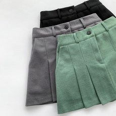 A라인 핀턱 주름 밴딩 미니스커트 3color