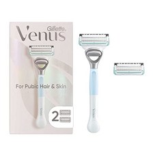 Gillette Venus Intimate Grooming Razors for Women 질레트 비너스 여성용 친밀한 그루밍 면도기 비너스 면도기 비키니 트리머 1개 면도날, Pink