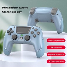 Ps 4 무선 블루투스 호환 게임 컨트롤러 패드 핸들 Ios 안드로이드 스위치 컴퓨터 Tv, 1개, 05 Blue