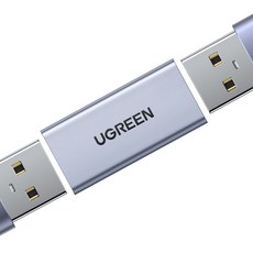 유그린 메탈케이스 USB3.0 A F to F 연장 젠더 커플러, 3개, US381