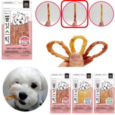 소형견개껌 국산돈피 말티즈간식 개껌 5개 쫄깃스틱 애견껌 치석껌 개간식