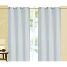Empire Home 100% Solid Blackout Window Curtain Set of Two Sale!! (Silver 95 Lon (Silver 95" Long), Silver, 95" Long