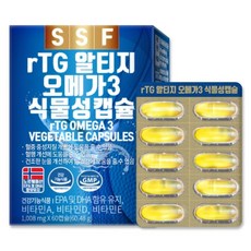 (NEW) 순수식품 rTG 알티지 오메가3 1000mg x 60캡슐, 1개