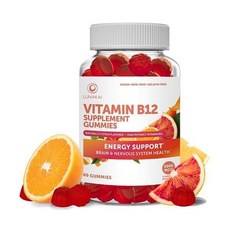 성인을 Lunakai 비타민 B12 구미 - 메틸 B-12 3000mcg 유기농 비 GMO, 60개(1팩)