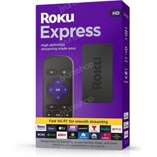 Roku Express 고속 HD 스트리밍 장치 미디어 플레이어 Wi-Fi, 로카 스트리밍