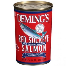 Deming's 와일드 알래스카 붉은 홍 연어 살몬 14.75 온즈, Single, 1개