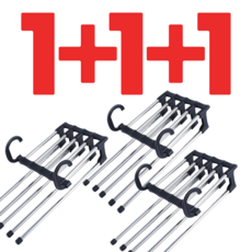 [1+1+1]그린리빙 5단 바지걸이, 1세트, 블랙