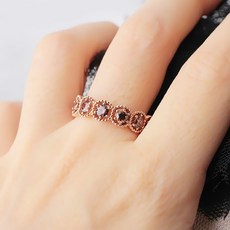 14k 18k 브라우니 다이아 반지