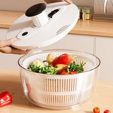 야채탈수기 음식 짤순이 채소 사용이편리한 두부 나물 스텐, B. 화이트 5L, 1개