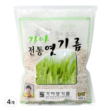 가야 국산 보리 엿기름 가루 2kg 엿질금 식혜용 식혜가루, 500g, 4개