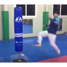 수련하는자 가정용 샌드백 스탠딩 샌드백 스탠드 킥 복싱 태권도 체육관 발차기, 블랙, 150cm