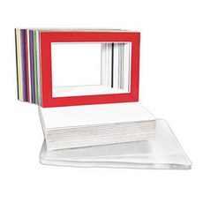 Golden State Art Pack of 25 Mix Pre-Cut 5x7 Picture Mat for 4x6 Photo, 상세내용참조