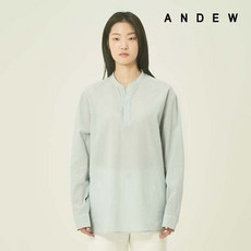 [앤듀] 남성 세미오버핏 에어코튼 헨리넥 반오픈 긴팔 셔츠 O212SH120P21 리뷰후기