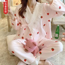 라오농 LAON 임산부 출산후 잠옷 실내복 홈웨어 수유복 +kifJF48x 잠옷