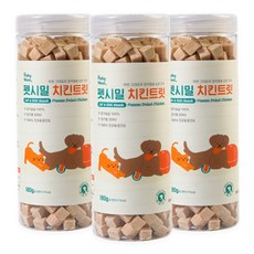 펫시밀 강아지 고양이 동결건조 간식 대용량 북어 연어 치킨 1개, 치킨트릿 180g 3개, 180g - 펫시밀