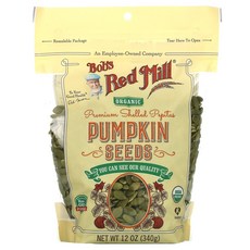 Bobs Red Mill 껍질을 제거한 유기농 프리미엄 페피타스 호박씨 340g(12oz), 1개