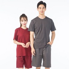 [물길상사+마트]-남여공용 찜질 마사지복 세트(169-168SET) 사우나옷 물리치료복 스파용옷 찜질복 헬스장상하복+LIVING쟈팡트
