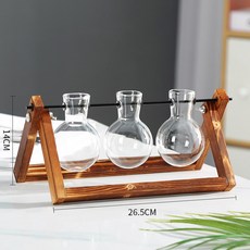 화분세트 수경재배 수경 식물 키우기 인테리어 비커, 레트로 세 병개