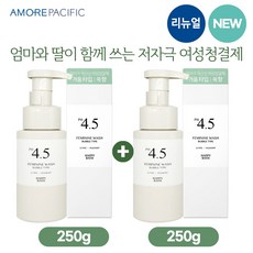 [아모레퍼시픽 신제품] 엄마와딸이 함께쓰는 해피바스 PH4.5 약산성 쑥 여성청결제 250g, 1+1(거품)