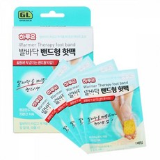 하루온 발바닥 밴드 핫팩 형 4매입 붙이는 파스형 손난로 온열팩, 1