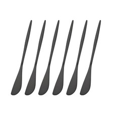 골드 버터 나이프 치즈 커터 스테인리스 스틸 치즈 디저트 나이프 닦기 빵 잼 도구 주방 도구 6 개, 05 Black