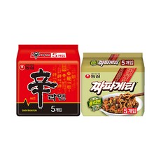 농심 신라면 (120gx5입 ) + 올리브 짜파게티 (140gx5입) 샵플랜비
