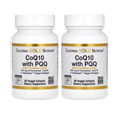 캘리포니아 골드 뉴트리션 코큐텐 100mg California Gold Nutrition CoQ10 100mg, 60정, 2개