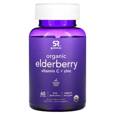 스포츠리서치 엘더베리 비타민C 플러스 아연 천연 베리 맛 구미젤리 60개 Sports Research Organic Elderberry, 1개, 1.5L, 2kg