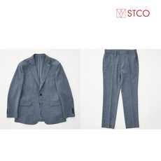 여름STCO 에스티코 릴렉스핏 폴리 정장세트 블루